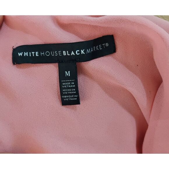 WHBM sleeveless cowl neck blouse with black & silver straps size medium - Picture 5 of 6